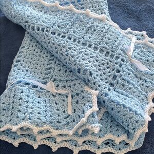 Handmade Light Crochet Baby Blanket